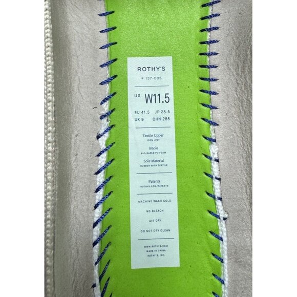 Rothy's The Almond Demi Mule Women's Size 11.5 Vanilla Bean Shoes Flats SlipOn - Picture 6 of 6